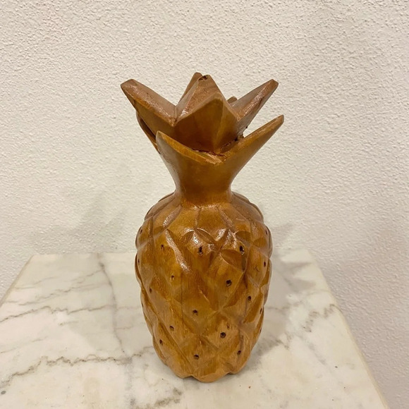 Vintage Wooden Appetizer Pineapple EUC - Picture 3 of 4